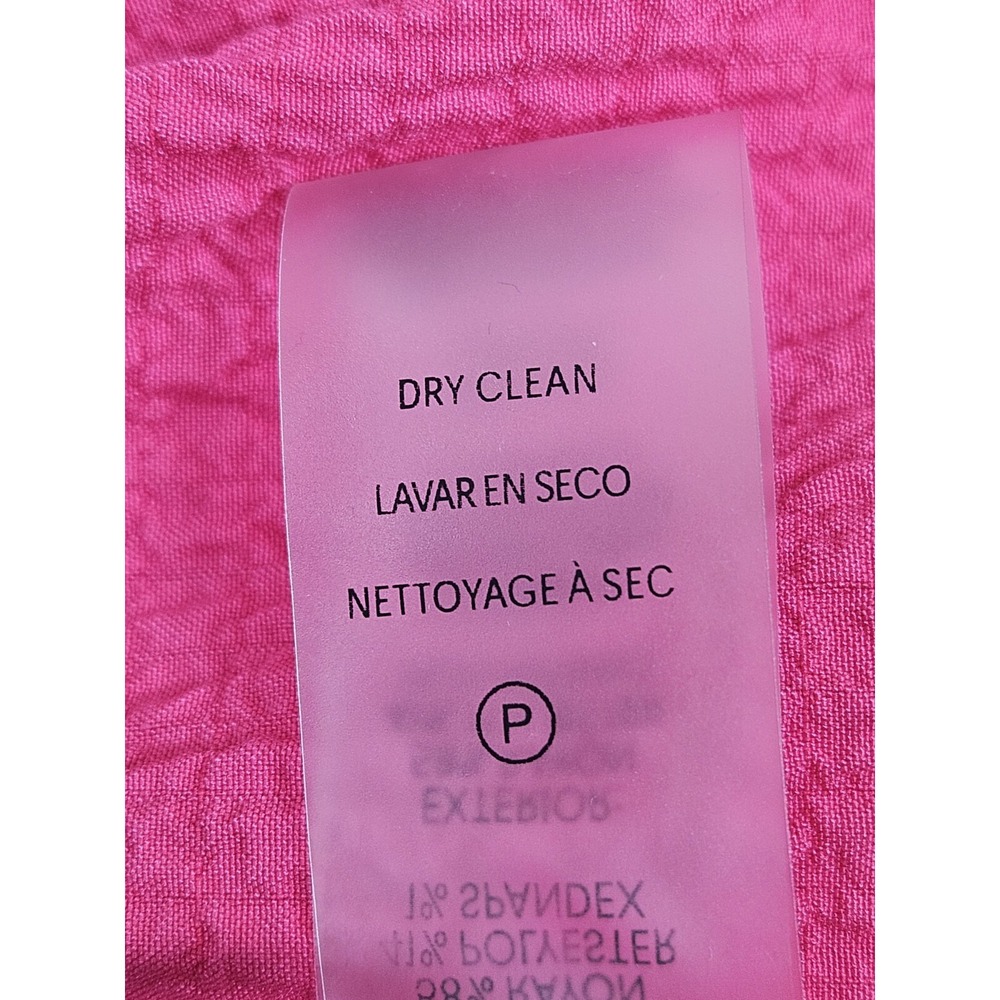 Calvin Klein Cottagecore Flared Sleeves Dress 8 Tiered Fuchsia Pink Fluttered - Picture 7 of 9